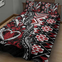 Aotearoa Maori Moko Art with Taniko Half Style Quilt Bed Set LT03 - Polynesian Pride