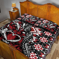 Aotearoa Maori Moko Art with Taniko Half Style Quilt Bed Set LT03 - Polynesian Pride