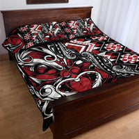 Aotearoa Maori Moko Art with Taniko Half Style Quilt Bed Set LT03 - Polynesian Pride