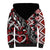 Aotearoa Maori Moko Art with Taniko Half Style Sherpa Hoodie