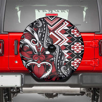 Aotearoa Maori Moko Art with Taniko Half Style Spare Tire Cover LT03 - Polynesian Pride