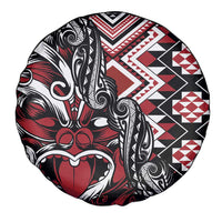 Aotearoa Maori Moko Art with Taniko Half Style Spare Tire Cover LT03 - Polynesian Pride