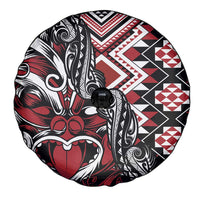 Aotearoa Maori Moko Art with Taniko Half Style Spare Tire Cover LT03 - Polynesian Pride