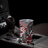 Aotearoa Maori Moko Art with Taniko Half Style Tumbler Cup LT03 - Polynesian Pride