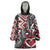 Aotearoa Maori Moko Art with Taniko Half Style Wearable Blanket Hoodie