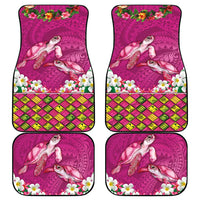 Hawaiian Lei Turtle and Plumeria Car Mats Polynerian Art Tattoo-Plum Pink Color LT03 - Polynesian Pride