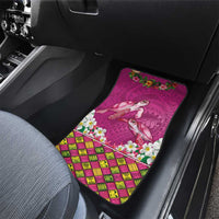 Hawaiian Lei Turtle and Plumeria Car Mats Polynerian Art Tattoo-Plum Pink Color LT03 - Polynesian Pride