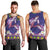 Hawaiian Lei Turtle and Plumeria Men Tank Top Polynerian Art Tattoo-Navy Color