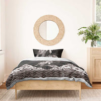 Hawaiian Lei Turtle and Plumeria Bedding Set Polynerian Art Tattoo-Grayscale Mode LT03 - Polynesian Pride