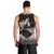 Hawaiian Lei Turtle and Plumeria Men Tank Top Polynerian Art Tattoo-Grayscale Mode