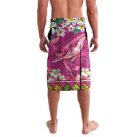 Hawaiian Plumeria and Humpback Whales Lavalava Polynerian Art Tattoo-Plum Pink Color LT03 - Polynesian Pride