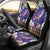 Hawaiian Plumeria and Humpback Whales Car Seat Cover Polynerian Art Tattoo-Navy Color