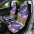 Hawaiian Plumeria and Humpback Whales Car Seat Cover Polynerian Art Tattoo-Navy Color