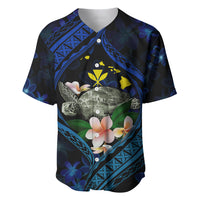 Hawaii Turtle Plumeria Flower Fanciful Baseball Jersey LT03 Black - Polynesian Pride