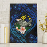 Hawaii Turtle Plumeria Flower Fanciful Canvas Wall Art LT03 Without Frame Black - Polynesian Pride