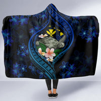 Hawaii Turtle Plumeria Flower Fanciful Hooded Blanket LT03 - Polynesian Pride