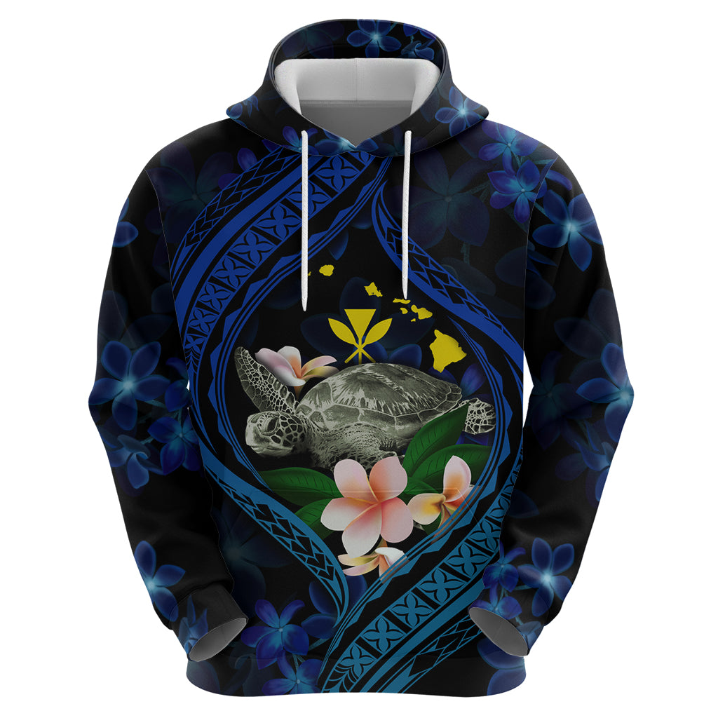 Hawaii Turtle Plumeria Flower Fanciful Hoodie LT03 - Polynesian Pride