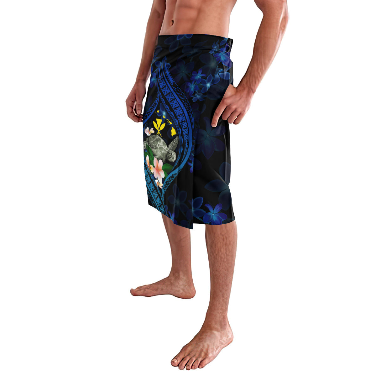 Hawaii Turtle Plumeria Flower Fanciful Lavalava LT03 - Polynesian Pride