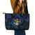 Hawaii Turtle Plumeria Flower Fanciful Leather Tote Bag