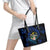 Hawaii Turtle Plumeria Flower Fanciful Leather Tote Bag