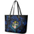 Hawaii Turtle Plumeria Flower Fanciful Leather Tote Bag