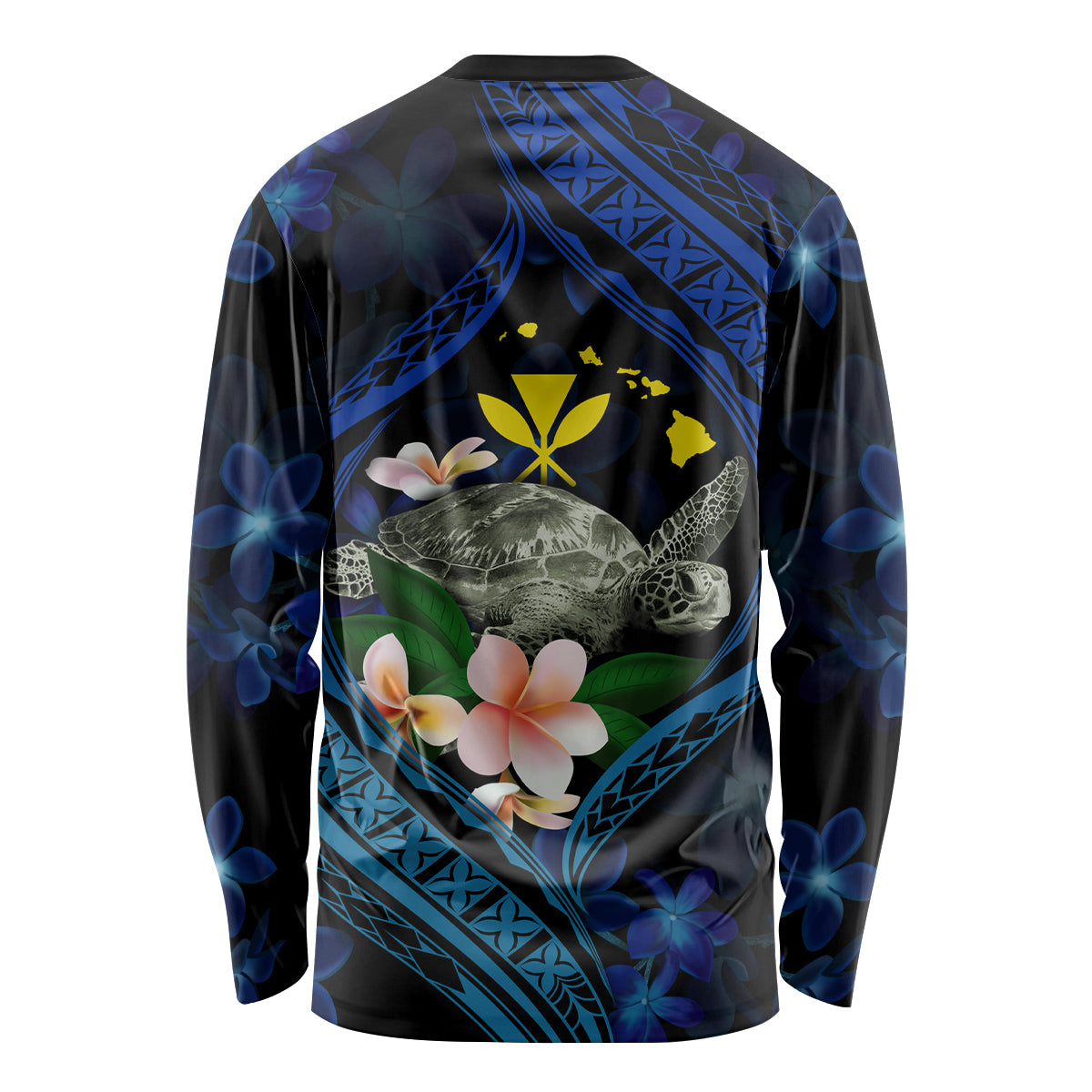 Hawaii Turtle Plumeria Flower Fanciful Long Sleeve Shirt LT03 - Polynesian Pride