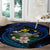 Hawaii Turtle Plumeria Flower Fanciful Round Carpet