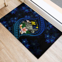 Hawaii Turtle Plumeria Flower Fanciful Rubber Doormat LT03 - Polynesian Pride