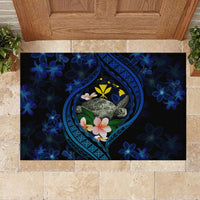 Hawaii Turtle Plumeria Flower Fanciful Rubber Doormat LT03 - Polynesian Pride