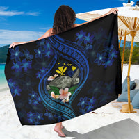 Hawaii Turtle Plumeria Flower Fanciful Sarong LT03 One Size 44 x 66 inches Black - Polynesian Pride