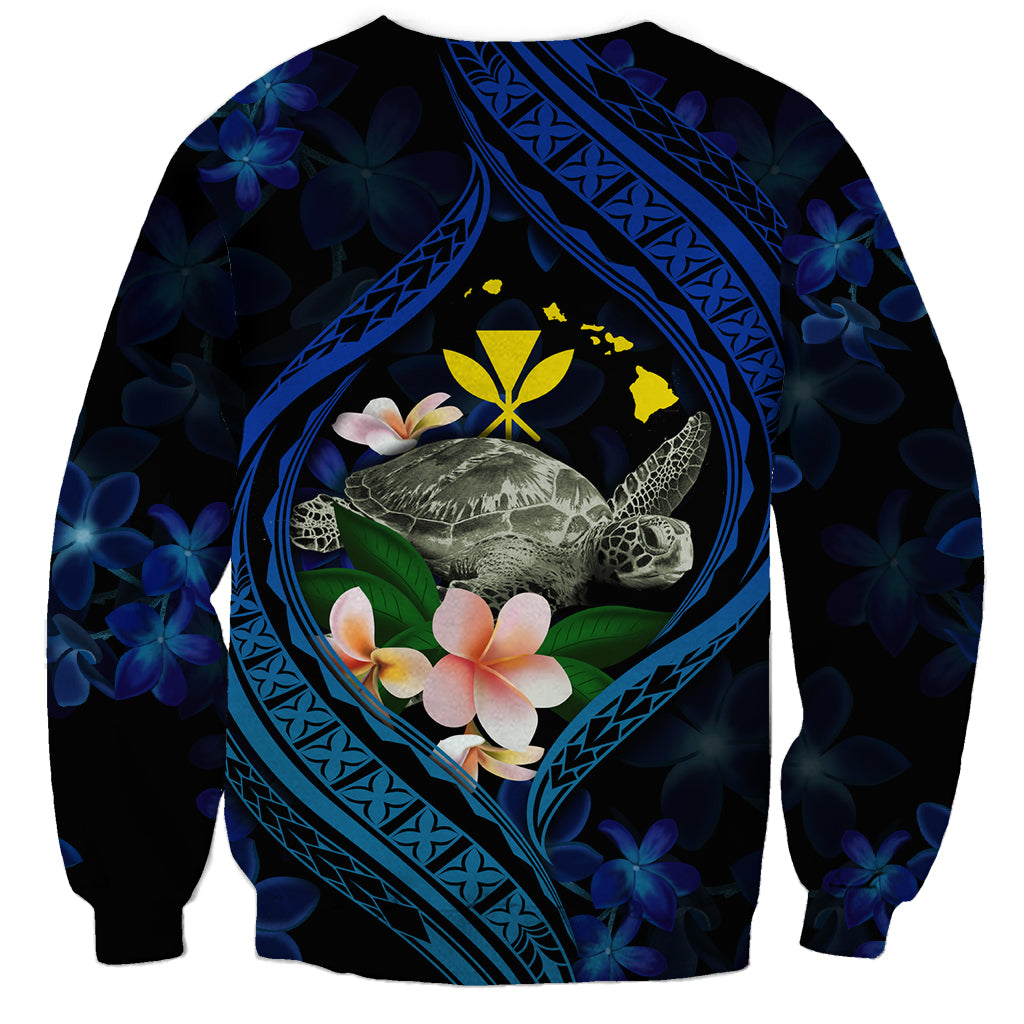 Hawaii Turtle Plumeria Flower Fanciful Sweatshirt LT03 - Polynesian Pride