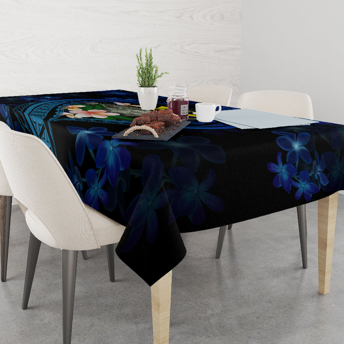 Hawaii Turtle Plumeria Flower Fanciful Tablecloth LT03 - Polynesian Pride