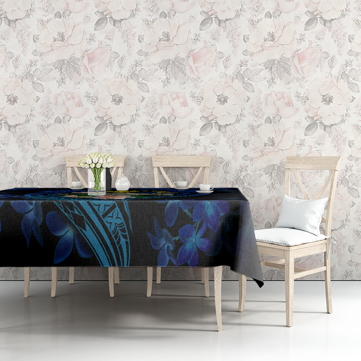 Hawaii Turtle Plumeria Flower Fanciful Tablecloth LT03 - Polynesian Pride