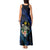 Hawaii Turtle Plumeria Flower Fanciful Tank Maxi Dress