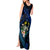 Hawaii Turtle Plumeria Flower Fanciful Tank Maxi Dress