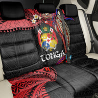 Tonga Emancipation Day Back Car Seat Cover Ngatu Humpback Whale Polynesian Flower LT03 - Polynesian Pride