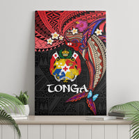 Tonga Emancipation Day Canvas Wall Art Ngatu Humpback Whale Polynesian Flower LT03 - Polynesian Pride