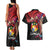 Tonga Emancipation Day Couples Matching Tank Maxi Dress and Hawaiian Shirt Ngatu Humpback Whale Polynesian Flower