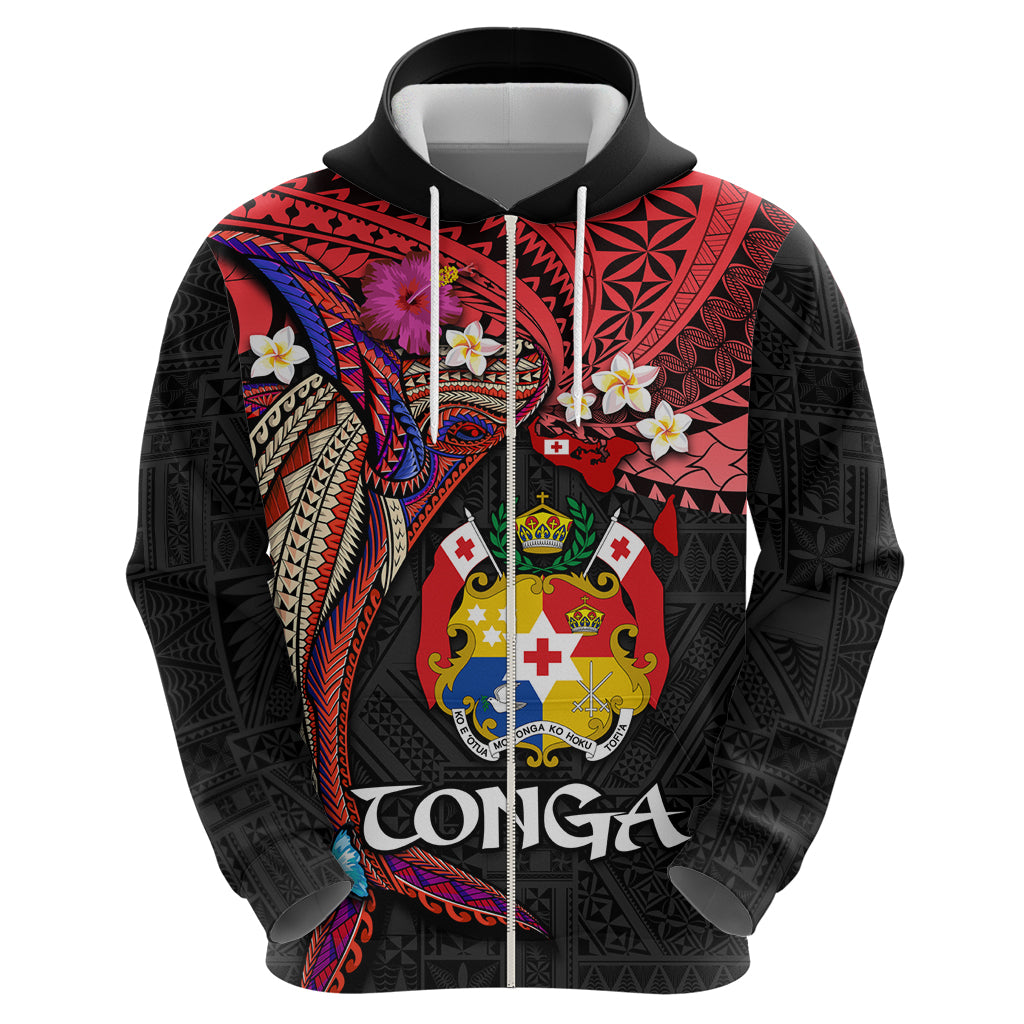 Tonga Emancipation Day Hoodie Ngatu Humpback Whale Polynesian Flower LT03 - Polynesian Pride