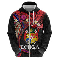 Tonga Emancipation Day Hoodie Ngatu Humpback Whale Polynesian Flower LT03 - Polynesian Pride