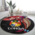 Tonga Emancipation Day Round Carpet Ngatu Humpback Whale Polynesian Flower