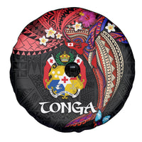 Tonga Emancipation Day Spare Tire Cover Ngatu Humpback Whale Polynesian Flower LT03 - Polynesian Pride
