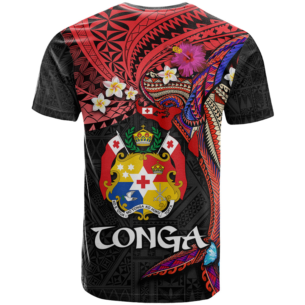Tonga Emancipation Day T Shirt Ngatu Humpback Whale Polynesian Flower LT03 - Polynesian Pride