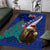 New Zealand Christmas Area Rug Kiwi Bird Santa and Silver Fern Funny Haka Dance