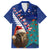 New Zealand Christmas Family Matching Long Sleeve Bodycon Dress and Hawaiian Shirt Kiwi Bird Santa and Silver Fern Funny Haka Dance