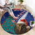 New Zealand Christmas Round Carpet Kiwi Bird Santa and Silver Fern Funny Haka Dance