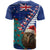 New Zealand Christmas T Shirt Kiwi Bird Santa and Silver Fern Funny Haka Dance