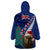 New Zealand Christmas Wearable Blanket Hoodie Kiwi Bird Santa and Silver Fern Funny Haka Dance