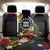 Cook Islands Independence Day Back Car Seat Cover Maroro and Kakaia with Hibiscus Flower Polynesian Pattern