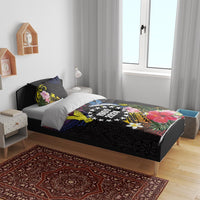 Cook Islands Independence Day Bedding Set Maroro and Kakaia with Hibiscus Flower Polynesian Pattern LT03 - Polynesian Pride